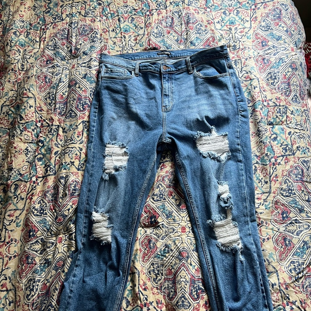 Fashion nova jeans plus size mom jeans